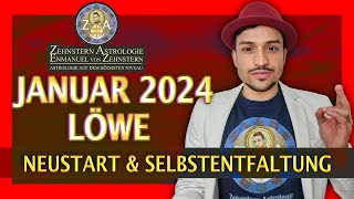 LÖWE MONATSHOROSKOP JANUAR 2024  NEUSTART ANPASSUNGEN amp SELBSTENTFALTUNG  ZEHNSTERN ASTROLOGIE [upl. by Enalb822]