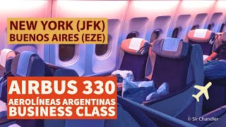 New York Buenos Aires  Airbus 330  Aerolíneas Argentinas  Business [upl. by Auhsaj]