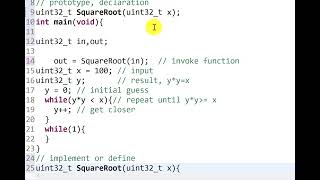 Square root function in C [upl. by Edivad]