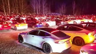 Tesla Light Show World Record  Finland [upl. by Nyliuqcaj]