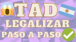 Cómo LEGALIZAR EL TITULO SECUNDARIO🎓 ARGENTINO con el TAD 💥 PASO A PASO  CHINA DE VIAJE 📍 [upl. by Cousin]