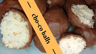 Choco Balls  Coconut Chocolated Balls  Quick amp Easy [upl. by Xilef]