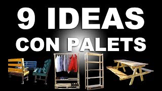 9 ideas con palets de madera [upl. by Gillead]