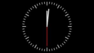 090  Countdown timer  Analog clock on a black background [upl. by Far105]