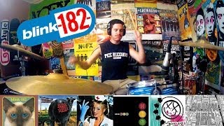 Blink182 A 5 Minute Drum Chronology  Kye Smith HD [upl. by Ennahs785]