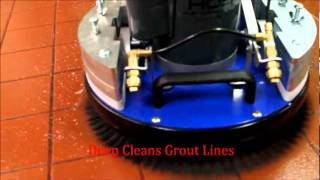 Tile Grout Hard Surface Cleaning Machine Orbot Orbital Drive Technology [upl. by Erl]