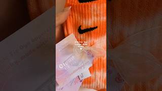 DIY Tie Dye Orange Nike Socks shorts tiedye nike diytiedye tiedyetutorial tiedyefashion [upl. by Myer]