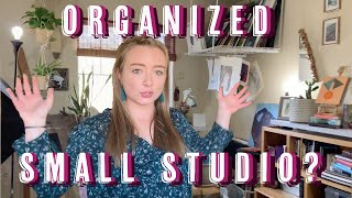 How I Organized My Small Art Studio [upl. by Airetal]