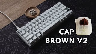 Gateron CAP V2 Brown Switch Sound Test  Stock Factory Lubed [upl. by Ardnasil]