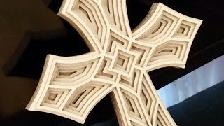 Fretwork cross  scroll saw project [upl. by Leanard]