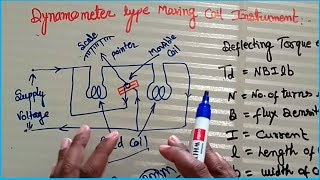 Dynamometer Type Moving Coil Instrument in Hindi  Electrodynamometer Type Instruments [upl. by Vanhook]