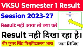 Vksu Semester 1 Withheld Result 202327 [upl. by Maxa]