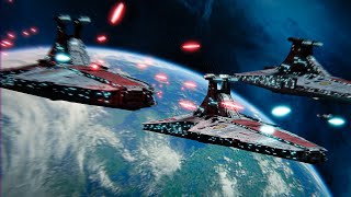 Venator Star Destroyer Taskforce Arrive at Kashyyyk  Star Wars Blender Animation [upl. by Harleigh]