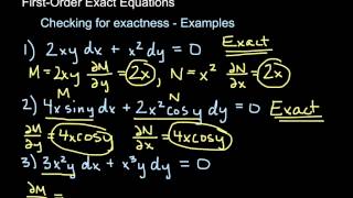 Exact Differential Equations  Intro [upl. by Borreri]