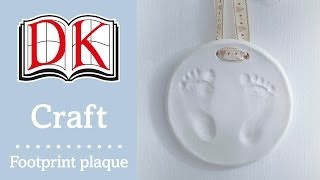 How to Make a Baby Footprint Plaque [upl. by Arlee]