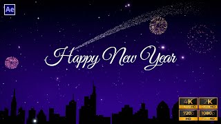 New Year Galaxy Slideshow  New Year Greetings 2023  After Effects Template [upl. by Rye566]