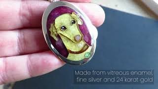 Portrait in Vitreous Enamels 24kt Gold amp Fine Silver [upl. by Dorcia]