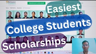 Reliance Foundation Undergraduate amp Postgraduate Scholarships  Apply Now [upl. by Mackenie458]