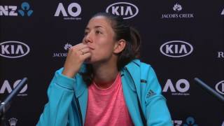 Pretournament Press Conference Garbine Muguruza Australian Open 2017 [upl. by Lopez]