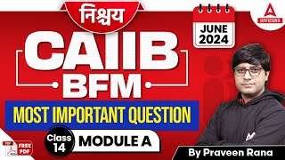 CAIIB June 2024  CAIIB BFM Module A  Most Important Questions  Class 14 [upl. by Letnom]