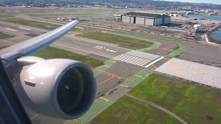 FLIGHT TAKEOFF United 777200  Powerful Takeoff from Sunny San Francisco to Denver [upl. by Helm]