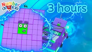 🌈Colourful Maths 🌈 3 hours of Numberblocks full episodes  Maths for Kids  Learn to Count [upl. by Wj]