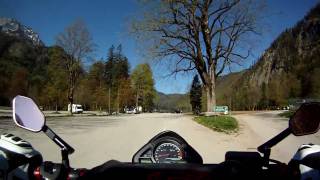 Feuerkogel valley station to Vorderer Langbathsee Austria Honda Hornet 600 [upl. by Essilec]