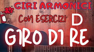 GIRO DI RE MAGGIORE  CON ESERCIZI RITMICI  D MAJOR  DDur [upl. by Eniamart]