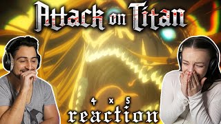 Attack on Titan 4x5 REACTION  quotDeclaration of Warquot [upl. by Alarick458]