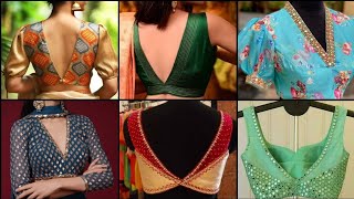 New Model V Neck Partywear Blouse Designs  V Neck Blouse Designs Front And Back [upl. by Otrebor202]