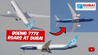 Boeing 777x Soars to New Heights with Spectacular Showcase at Dubai Airshow [upl. by Naahsar]