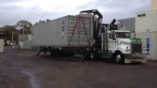 Side Loader Delivery  40ft Shipping Container [upl. by Jagir309]