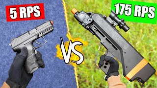 Slowest vs Fastest Airsoft Guns [upl. by Atiuqrahc449]