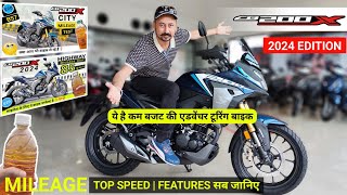 2024 Honda CB200X Blue Colour Review Honda CB200X Mileage Test  CB200X Top Speed On Road Price [upl. by Silvia]