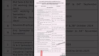 Ts Diploma Academic Calendar 2024  2025 diploma academiccalendar scbscribe 2025 sbtet viral [upl. by Nonek]