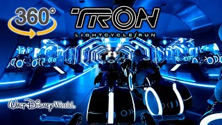 VR360 5K TRON Lightcycle Run Roller Coaster On Ride POV with Queue Walt Disney World 2023 03 23 [upl. by Yatnuhs]