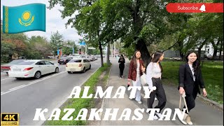 Almaty beautiful City walking tour 4k 🇰🇿 kazakhstan [upl. by Rozalie461]