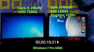 SSD vs HDD Windows 7 boot time test [upl. by Sandi450]