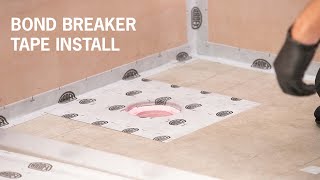 Bathroom Bond Breaker Tape Installation [upl. by Lyram]