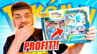 Making HUGE Profit On New Pokemon Glaceon VSTAR Box [upl. by Shultz464]