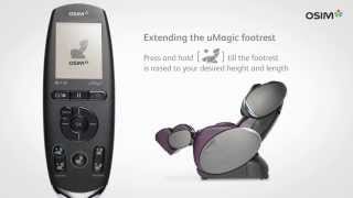 OSIM uMagic Massage Chair Backrest amp Footrest Control [upl. by Nappie]