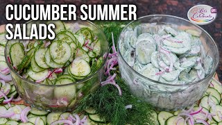 The Best Cucumber Summer Salads  Sour Cream and Dill or Cucumber Vinaigrette [upl. by Nutter570]