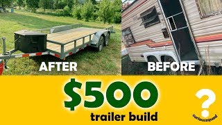 CAMPER to UTILITY TRAILER 500 Build [upl. by Gabby]