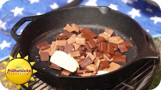 Dessert vom Grill  XL S’Mores mit Schokolade und Marshmallows  SAT1 Frühstücksfernsehen [upl. by Anabella474]