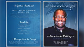 Milton Mussington Memorial Service [upl. by Lemuela210]