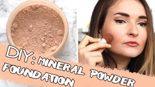 DIY NATURAL MINERAL POWDER FOUNDATION  From Scratch [upl. by Rolecnahc193]