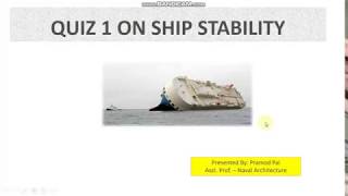 Ship Stability Quiz 1 Questions [upl. by Kaczer240]