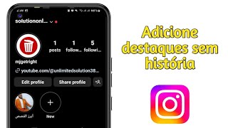 COMO COLOCAR DESTAQUE NO INSTAGRAM SEM POSTAR NOS STORIES 2024 ATUALIZADO [upl. by Tuhn]