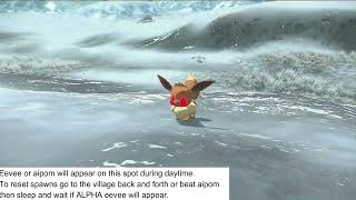 Alpha Eevee overworld location in Pokemon legends Arceus [upl. by Nnylrac]