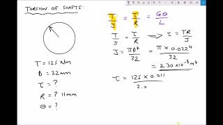 Calculating Shear Stress and Angle of Twist for a Shaft Under Torsion [upl. by Sisson602]